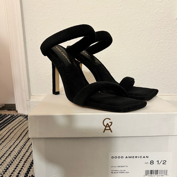 New Good American Terry Cloth Heels - Picture 5 of 11
